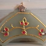India mughal hanger goud jade robijn diamant p.o.v.
