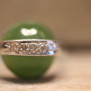 Antieke gouden ring roos diamanten E400,-